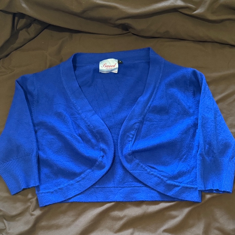 Royal Blue Bolero Cardigan